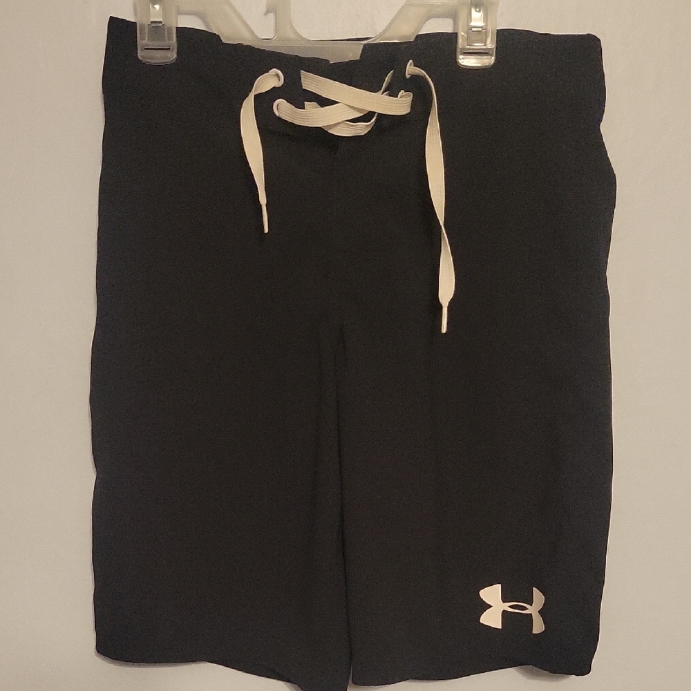 Under Armour Dark Gray Shorts with White Accents